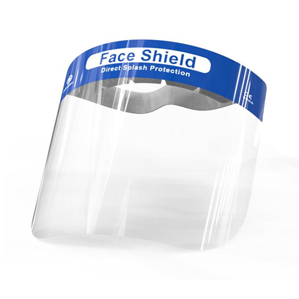 Face shield biru